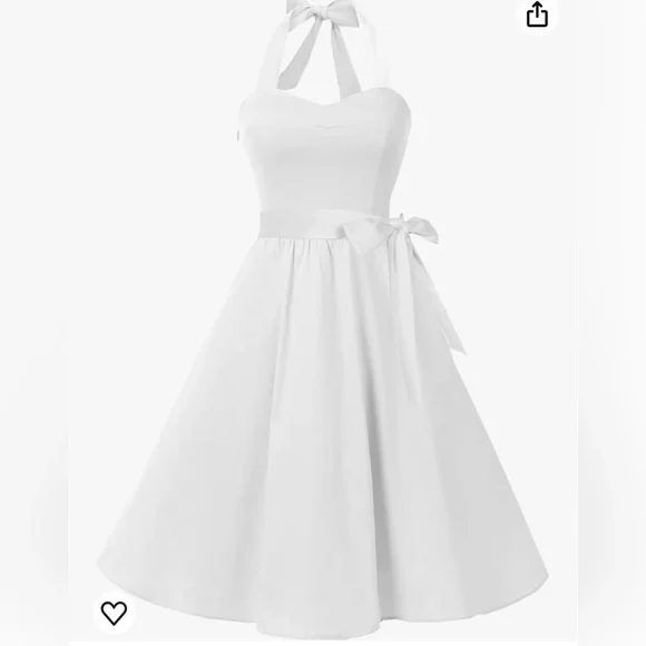 Topdress Dresses | Marilyn Style White Halter Bridal Dress M/L | Color: White | Size: L | Mystique12'S Closet
